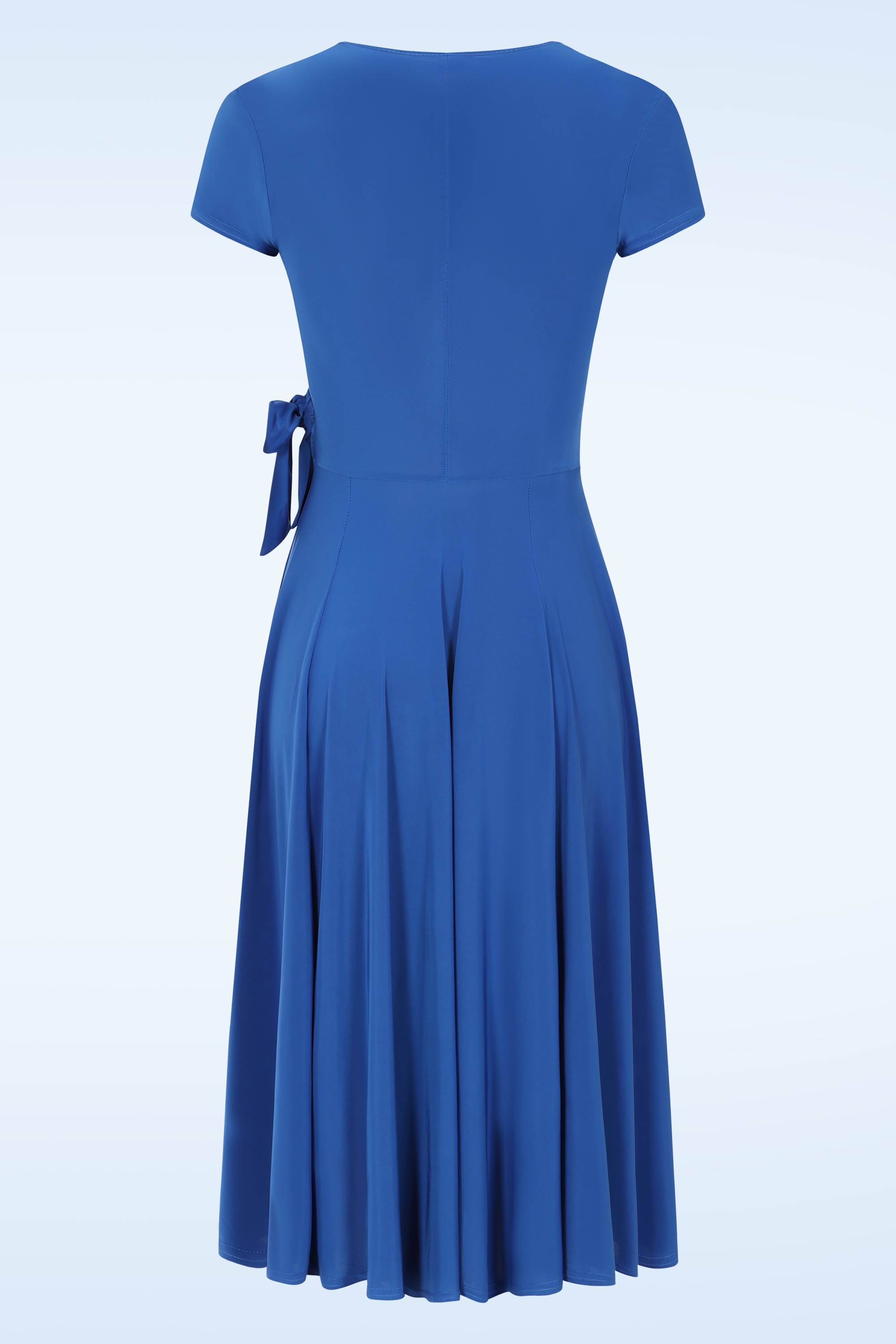 Vintage Chic for Topvintage - Topvintage exclusive ~Layla Cross Over jurk in koningsblauw 3