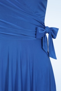 Vintage Chic for Topvintage - Topvintage exclusive ~Layla Cross Over jurk in koningsblauw 2