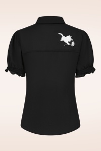 Banned Retro - Sophie blouse in zwart 5