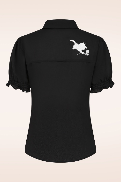 Banned Retro - Sophie blouse in zwart 5