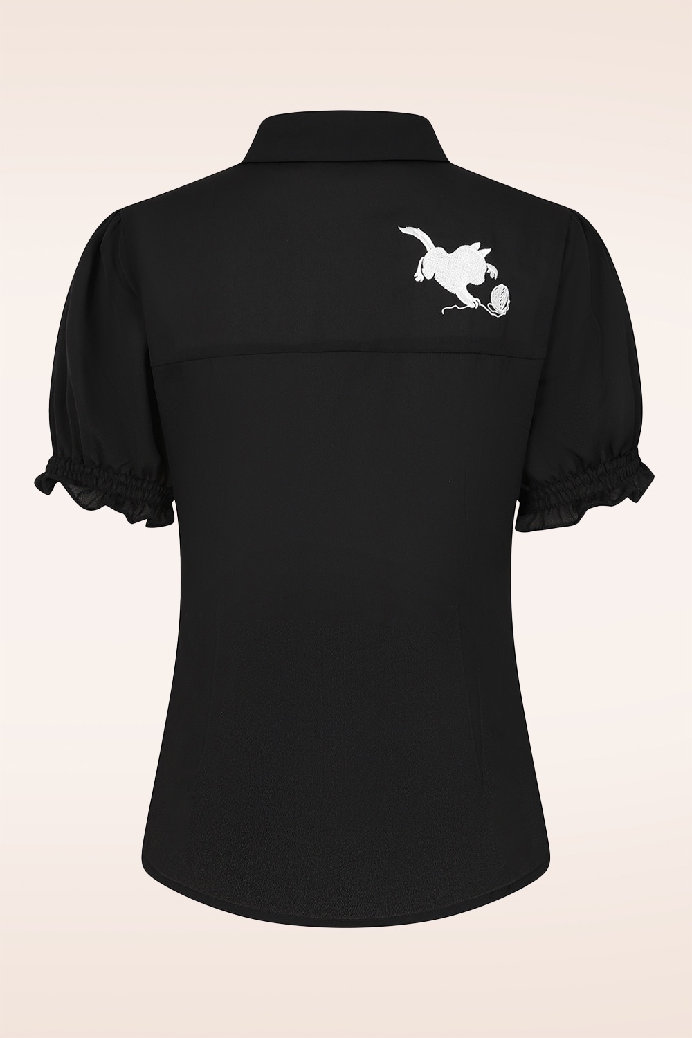 Banned Retro - Sophie blouse in zwart 5