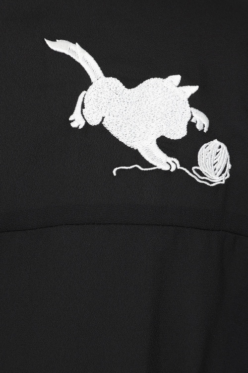 Banned Retro - Sophie blouse in zwart 7