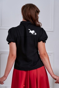 Banned Retro - Sophie blouse in zwart 6