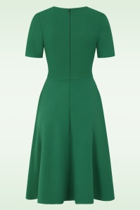 Vintage Chic for Topvintage - Topvintage exclusive ~ Solange swing jurk in smaragdgroen 3