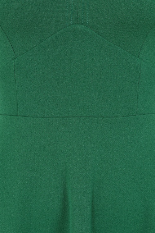 Vintage Chic for Topvintage - Topvintage exclusive ~ Solange swing jurk in smaragdgroen 2