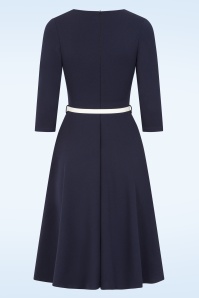 Vintage Chic for Topvintage - Topvintage exclusive ~ Betty swing jurk in navy 3