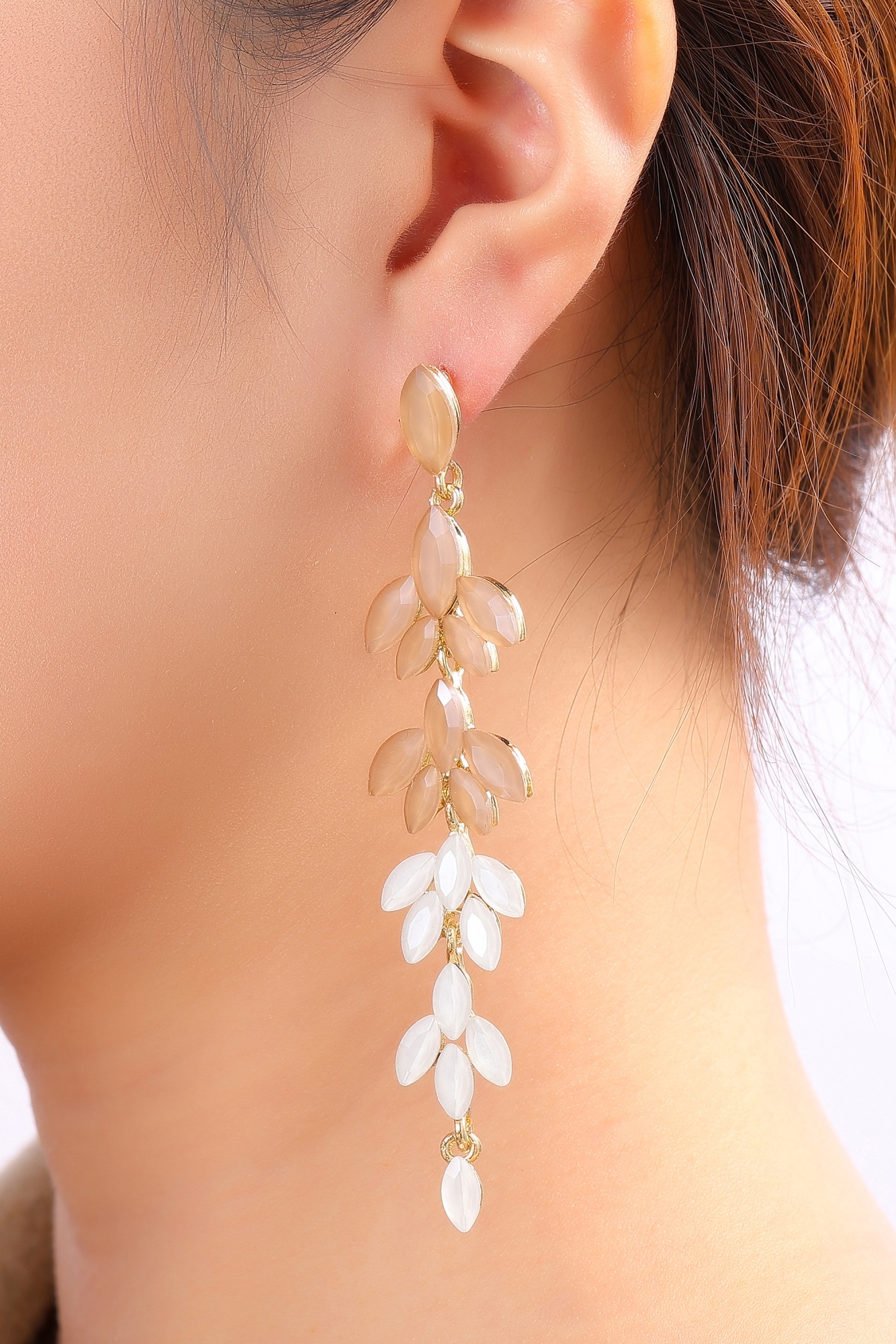 Day&Eve by Go Dutch Label - Blushfall Stone Dangle oorbellen