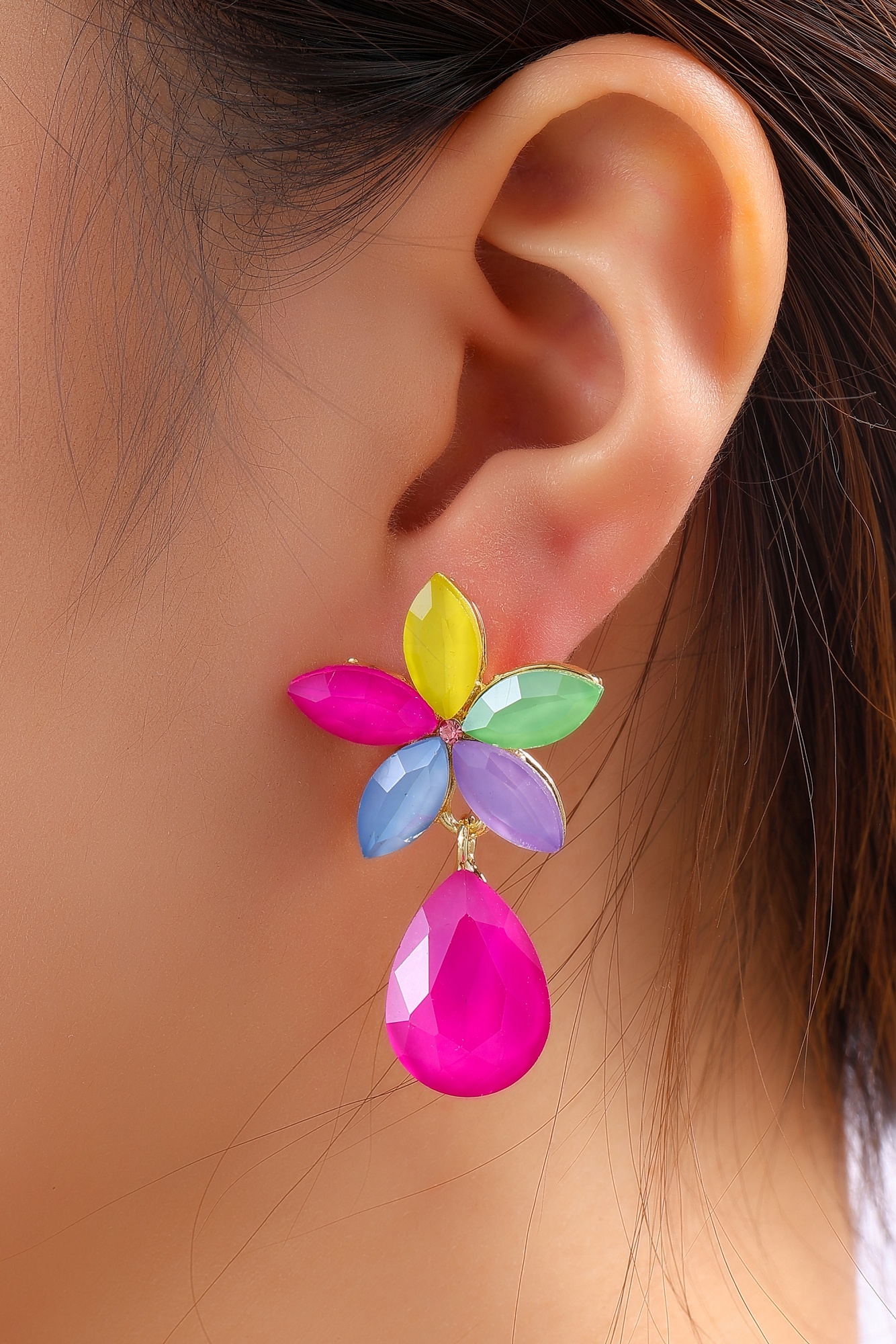 Day&Eve by Go Dutch Label - Blooming Rainbow oorbellen