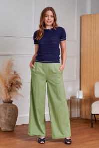 Banned Retro - Bonnie Rope pantalon in groen