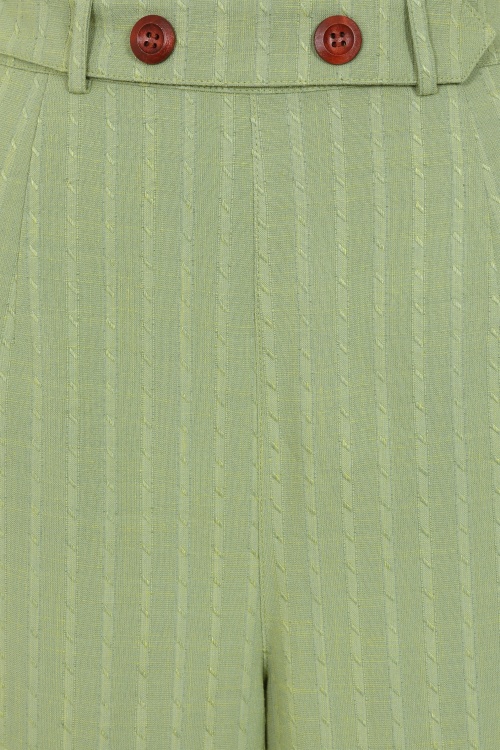Banned Retro - Bonnie Rope pantalon in groen 5