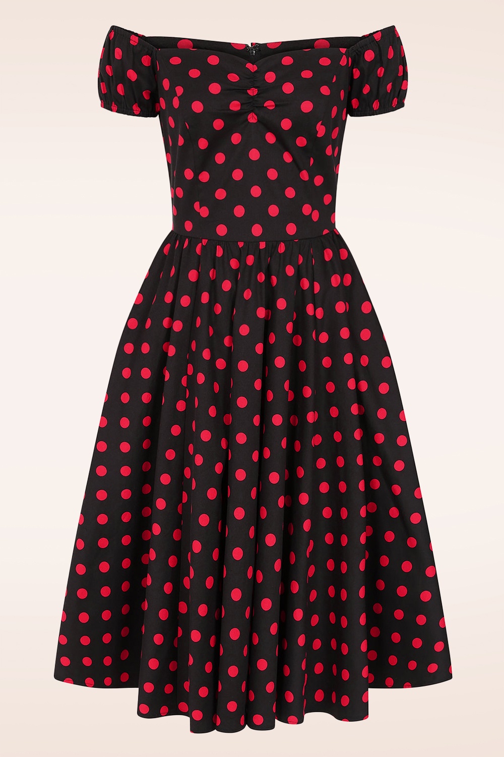 Banned Retro - Marilyn spot jurk in zwart 3