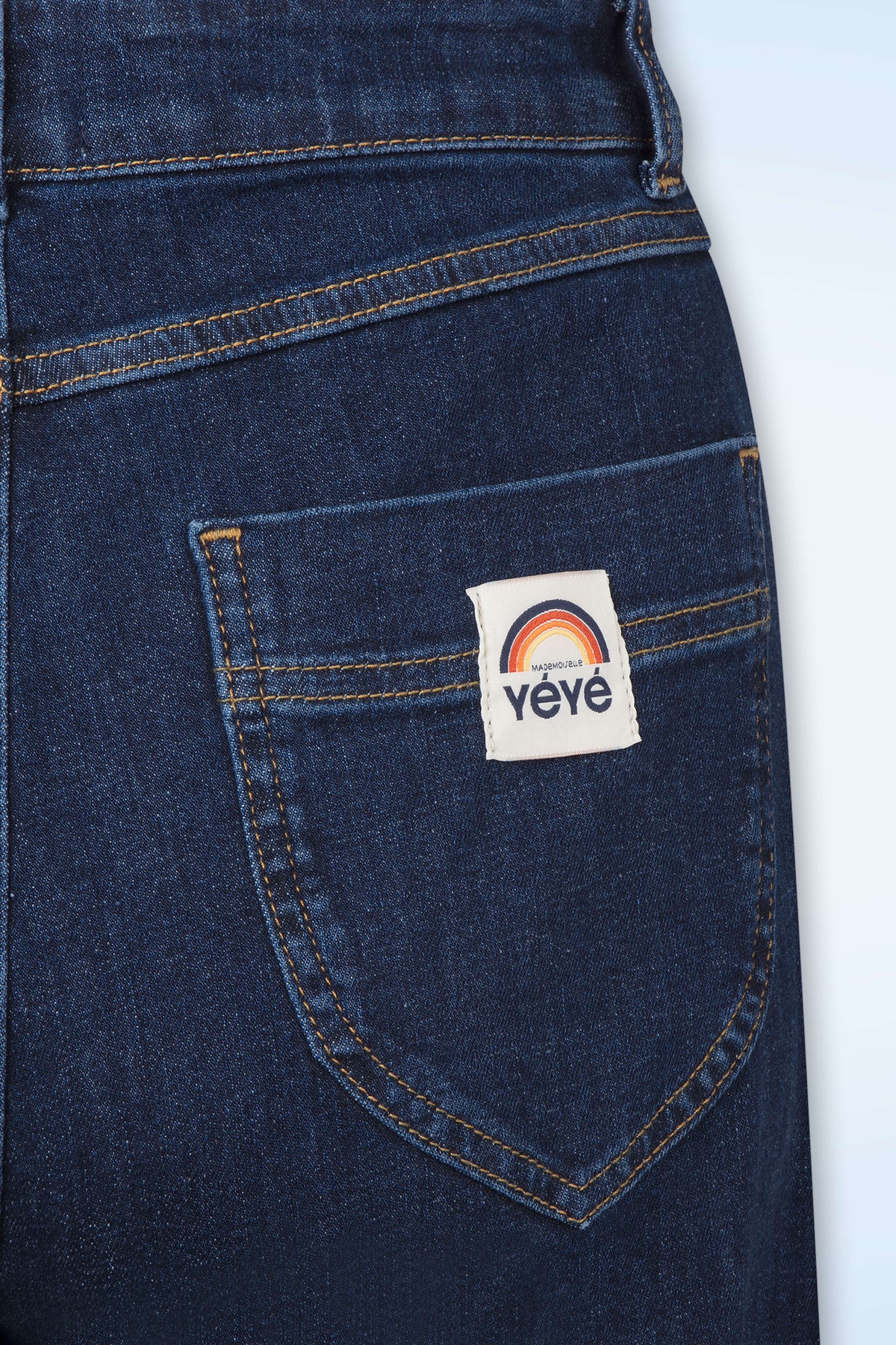 Mademoiselle YéYé - Rebel Rise jeans in retro blauw 2