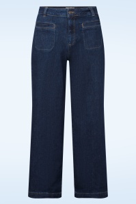 Mademoiselle YéYé - Rebel Rise jeans in retro blauw