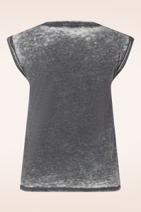 Queen Kerosin - Live Fast T-shirt in antraciet  3