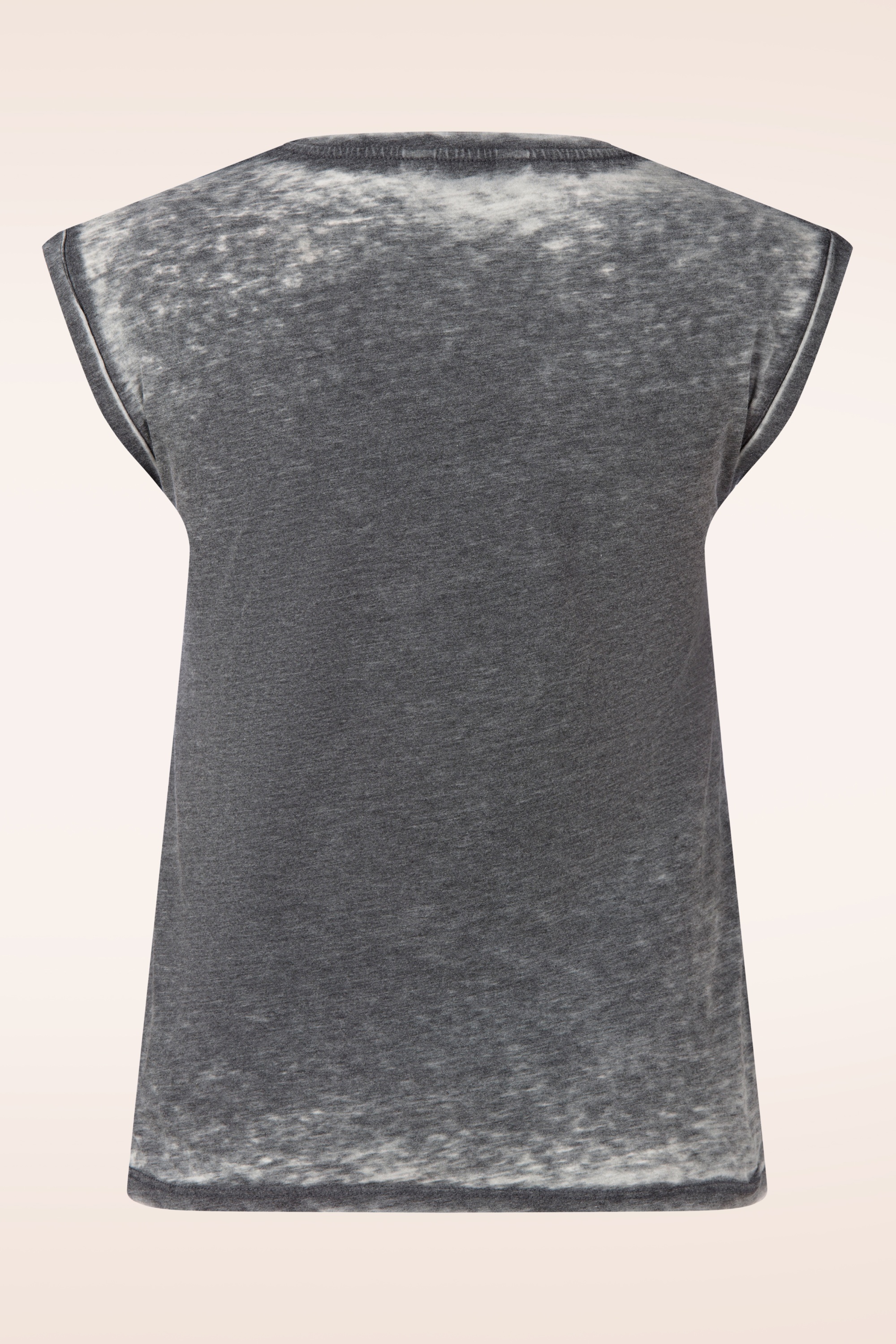 Queen Kerosin - Live Fast T-shirt in antraciet  3