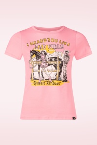 Queen Kerosin - Cow Girl T-shirt in roze