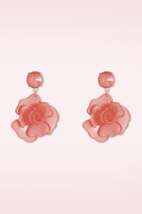 Day&Eve by Go Dutch Label - Blooming Spark oorbellen in koraal 2