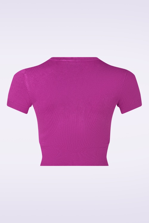 Hearts & Roses - Isadora vest met korte mouwen in violet  3