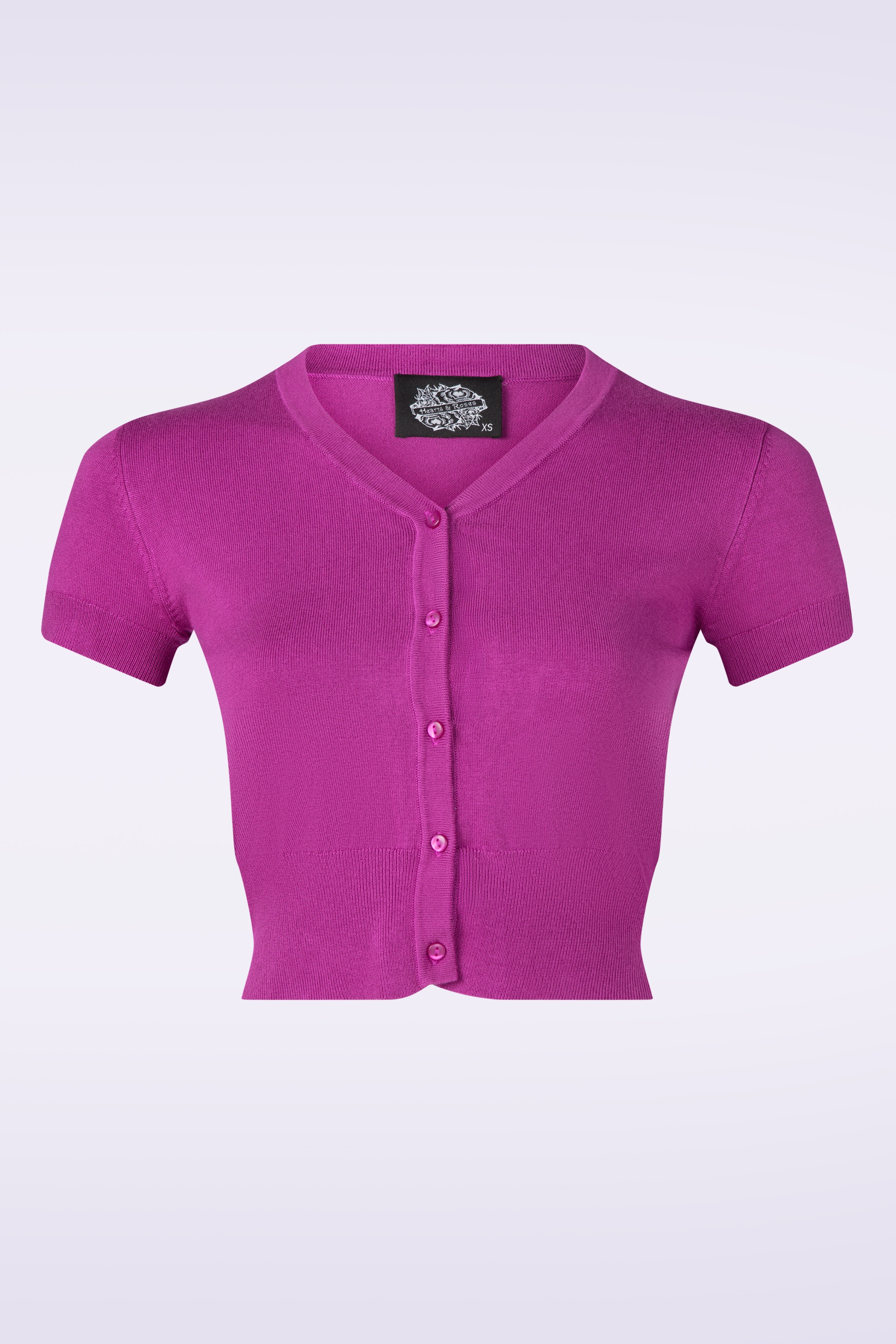 Hearts & Roses - Isadora vest met korte mouwen in violet 