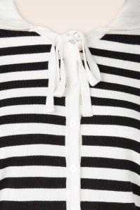 Hearts & Roses - The Monroe Classic Stripe vest in zwart en wit 2