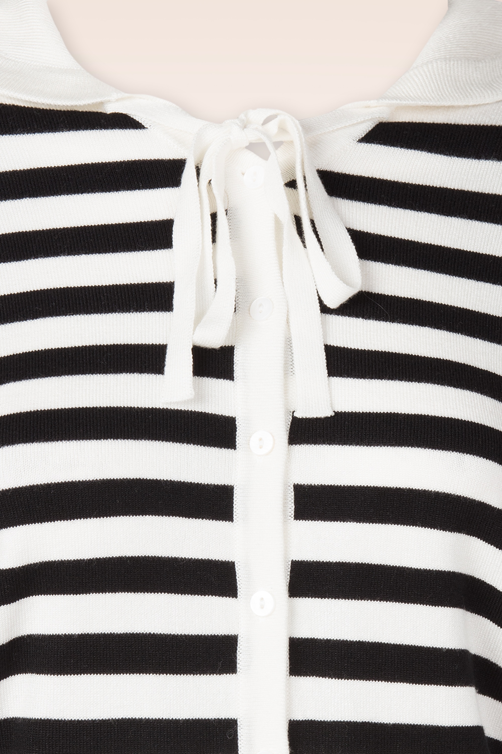 Hearts & Roses - The Monroe Classic Stripe vest in zwart en wit 2