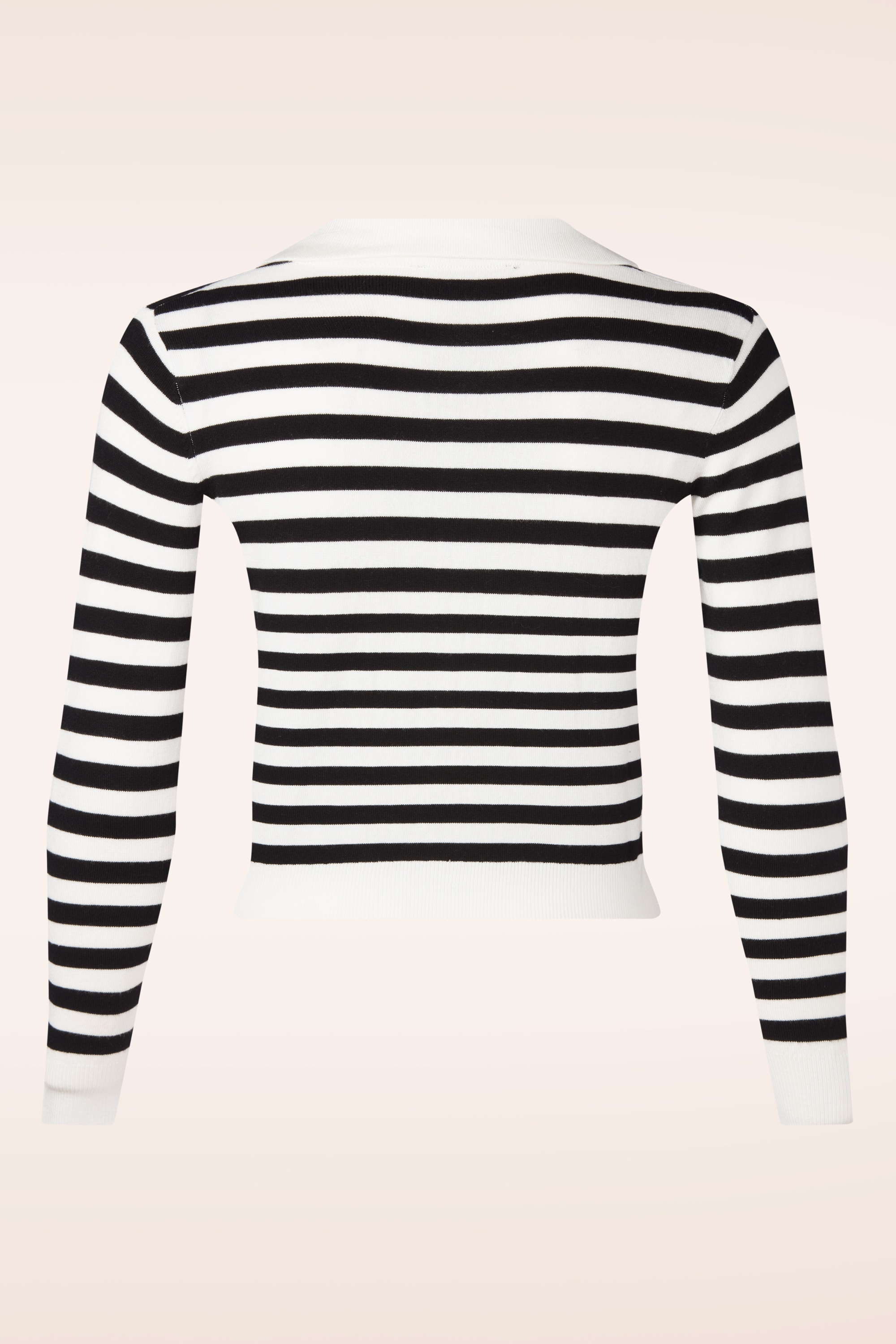 Hearts & Roses - The Monroe Classic Stripe vest in zwart en wit 3