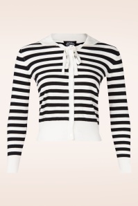 Hearts & Roses - The Monroe Classic Stripe vest in zwart en wit