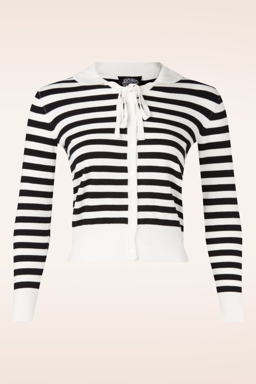 Hearts & Roses - The Monroe Classic Stripe vest in zwart en wit