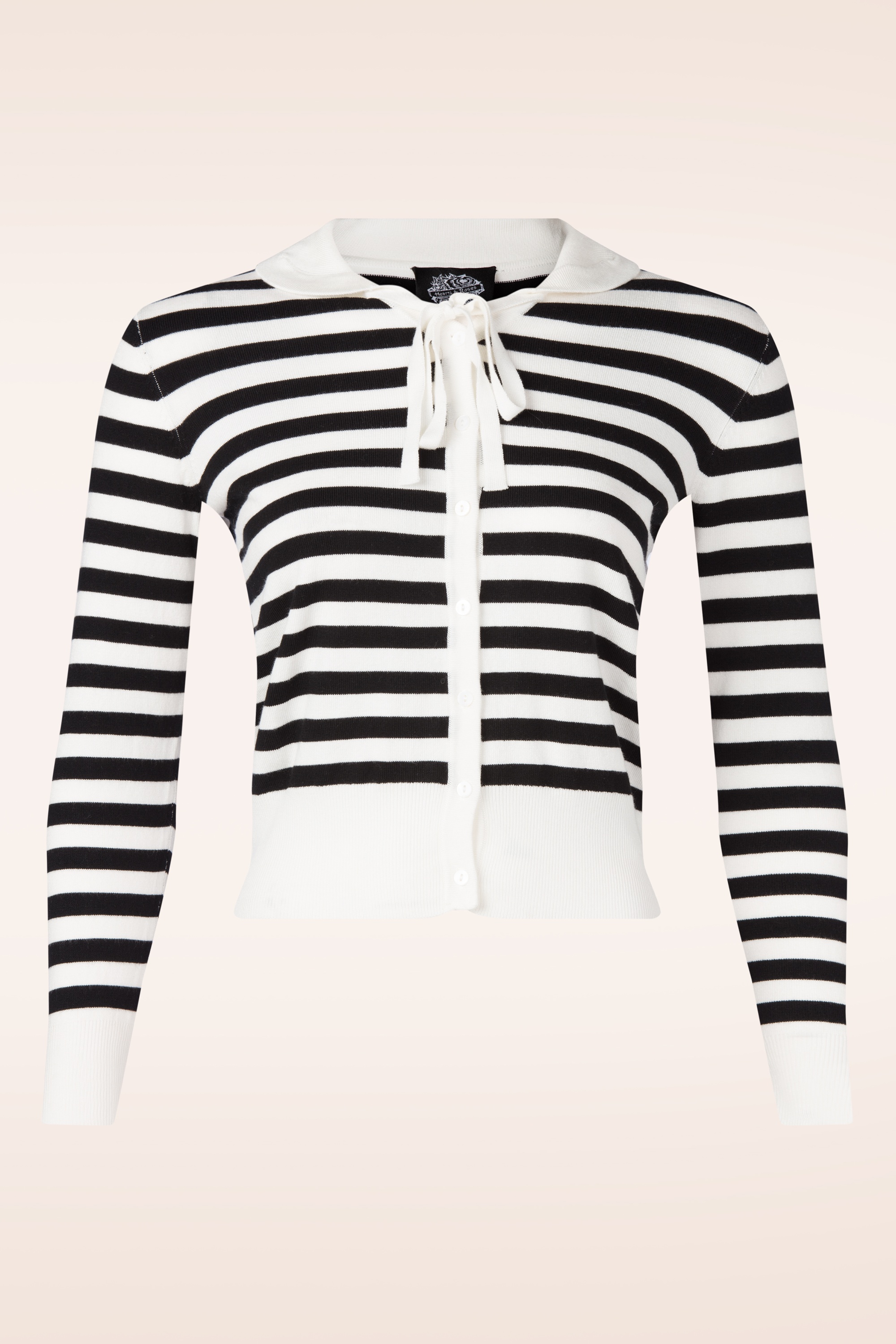 Hearts & Roses - The Monroe Classic Stripe vest in zwart en wit