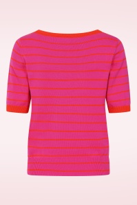 Blutsgeschwister - Pretty Preppy gebreide trui in Pink Picnic Parade Stripe 5