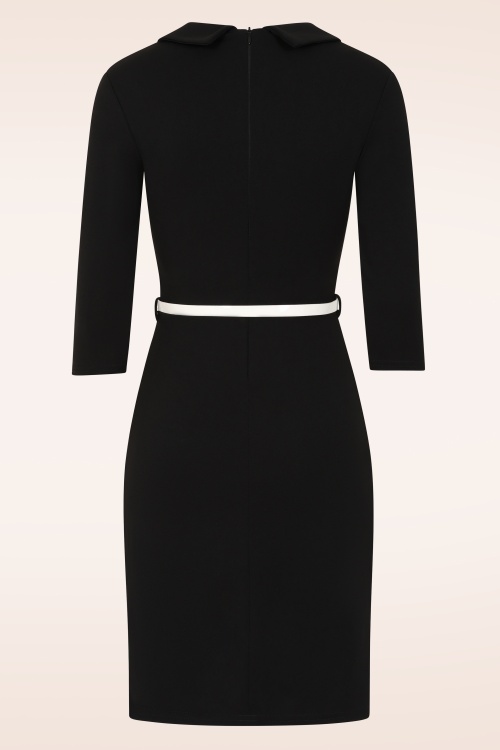 Vintage Chic for Topvintage - Topvintage exclusive ~ Carla a-lijn jurk in zwart 3