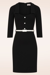 Vintage Chic for Topvintage - Topvintage exclusive ~ Carla a-lijn jurk in zwart