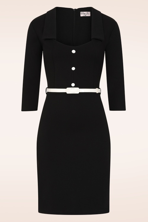 Vintage Chic for Topvintage - Topvintage exclusive ~ Carla a-lijn jurk in zwart