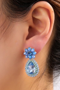 Day&Eve by Go Dutch Label - Petal Pop oorbellen in hemelsblauw