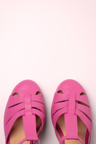 Lola Ramona ♥ Topvintage - Ava Cotton Candy Step pumps in fuchsia 3