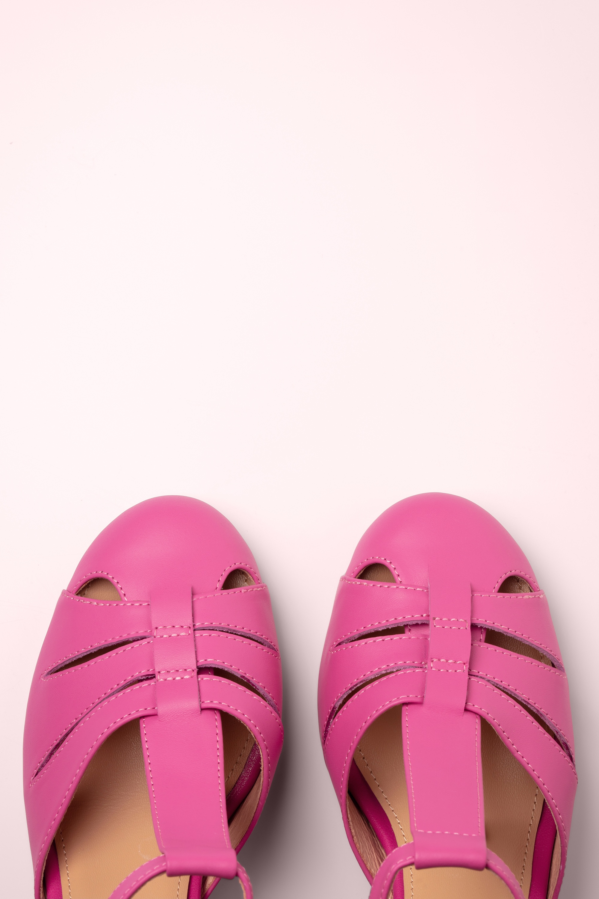 Lola Ramona ♥ Topvintage - Ava Cotton Candy Step pumps in fuchsia 3