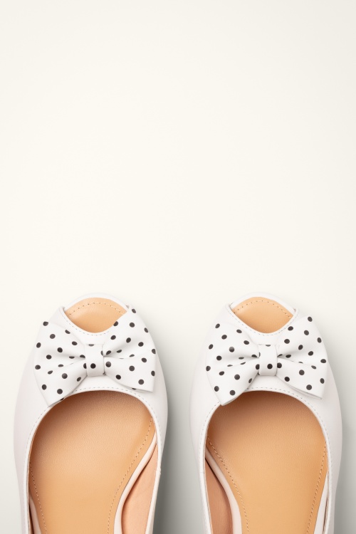 Lola Ramona ♥ Topvintage - Ava Take a Bow sandaaltjes in gebroken wit 3