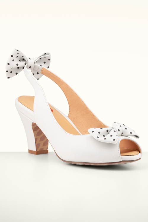 Lola Ramona ♥ Topvintage - Ava Take a Bow sandaaltjes in gebroken wit 4