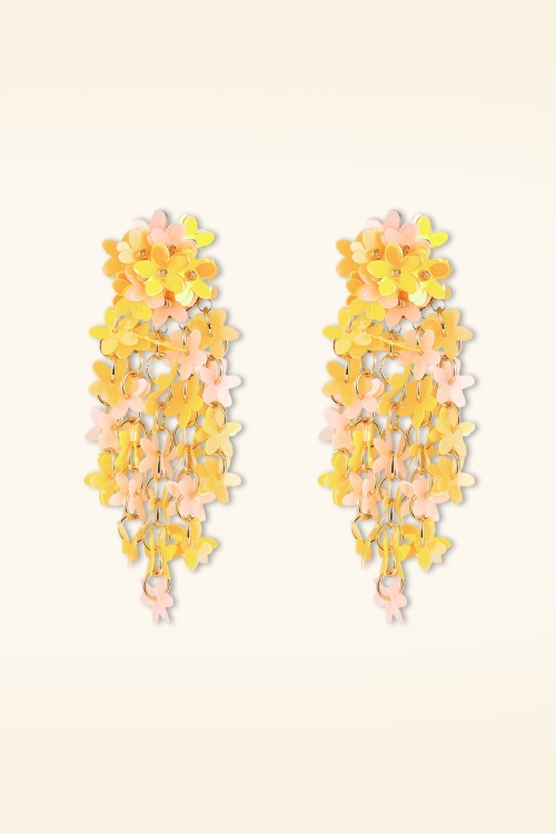 Day&Eve by Go Dutch Label - Sunny Flower oorbellen in geel 2