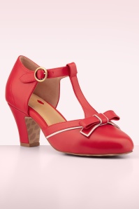 Lola Ramona ♥ Topvintage - Ava Dollhouse pumps in rood 4