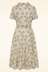 Banned Retro - Kate Bloom swing jurk in crème en multi 5