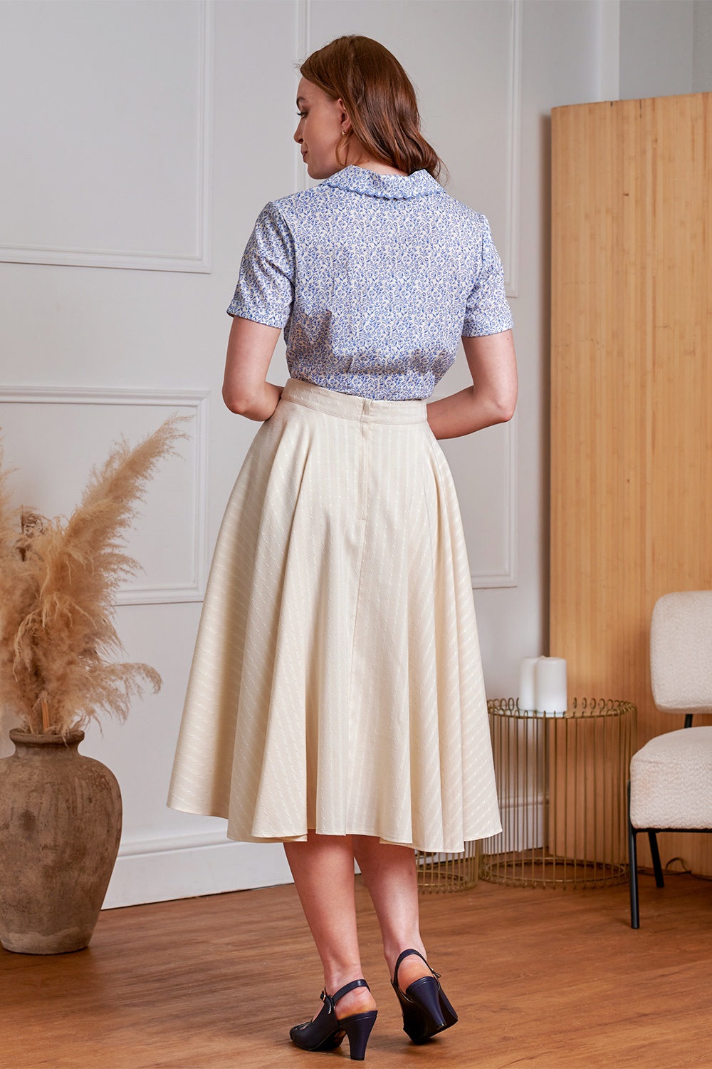 Banned Retro - Didi Rope swing rok in crème  2