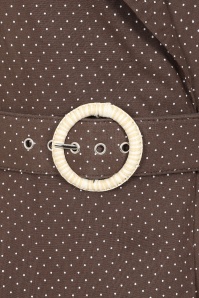 Banned Retro - Derby Belle wikkeljurk in bruin 3