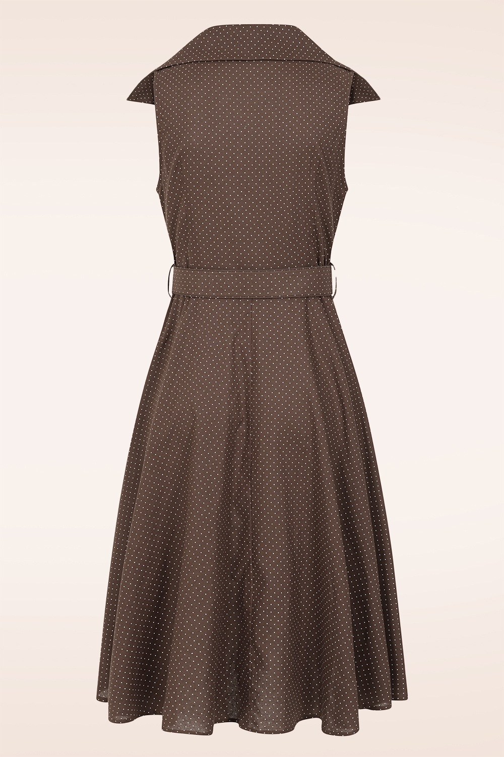 Banned Retro - Derby Belle wikkeljurk in bruin 5