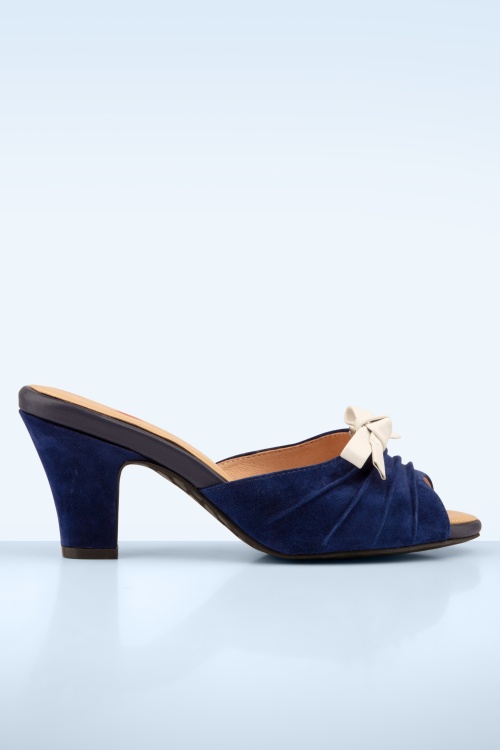 Lola Ramona ♥ Topvintage - Ava Corporate Coast muiltjes in navy 2