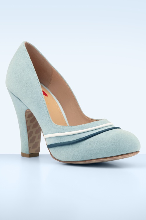 Lola Ramona ♥ Topvintage - June Dorsey pumps in babyblauw 4