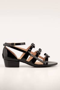 Lola Ramona ♥ Topvintage - Alice Couture Bow lak sandaaltjes in zwart 2