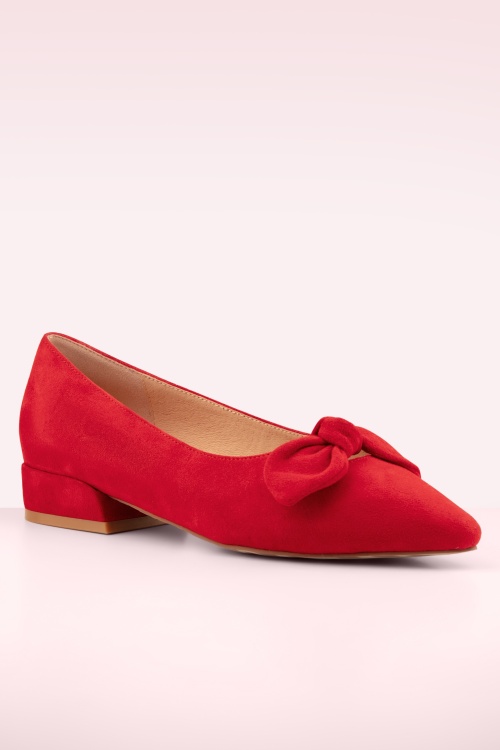 Lola Ramona ♥ Topvintage - Frannie Pointe flats in rood 4