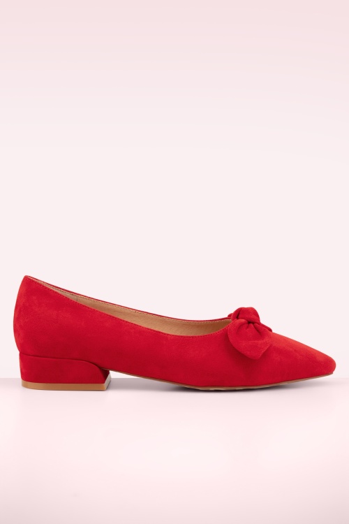 Lola Ramona ♥ Topvintage - Frannie Pointe flats in rood 2