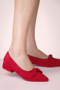 Lola Ramona ♥ Topvintage - Frannie Pointe flats in rood